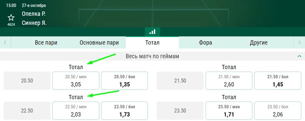 Прогноз на матч синнер