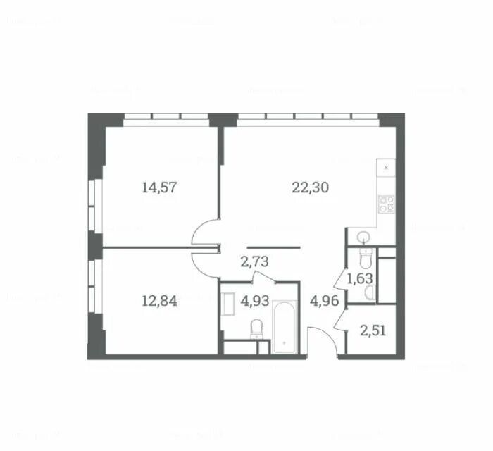 47 квадратных метров. 2 Квартал 2024.