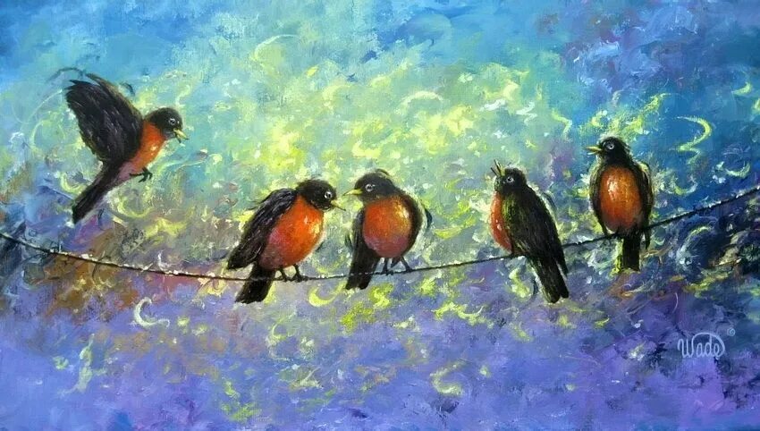 Vicki wade. Vickie wade fine art. vickie wade картины. vickie wade картины дочка. birds singing art.