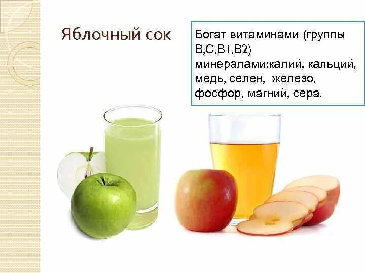 Какие вещества содержатся в соке формула. Витамины в 100г сок яблочный. Витамины в яблочном соке. Яблочный сок наличие витаминов и Минеральных. Витамины и Минеральные вещества в яблочном соке.