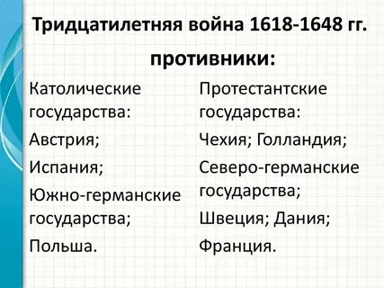 Участники тридцатилетней
