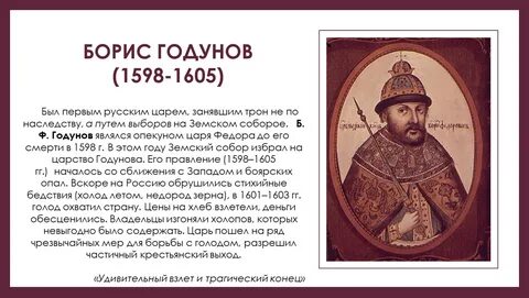 Образ бориса годунова