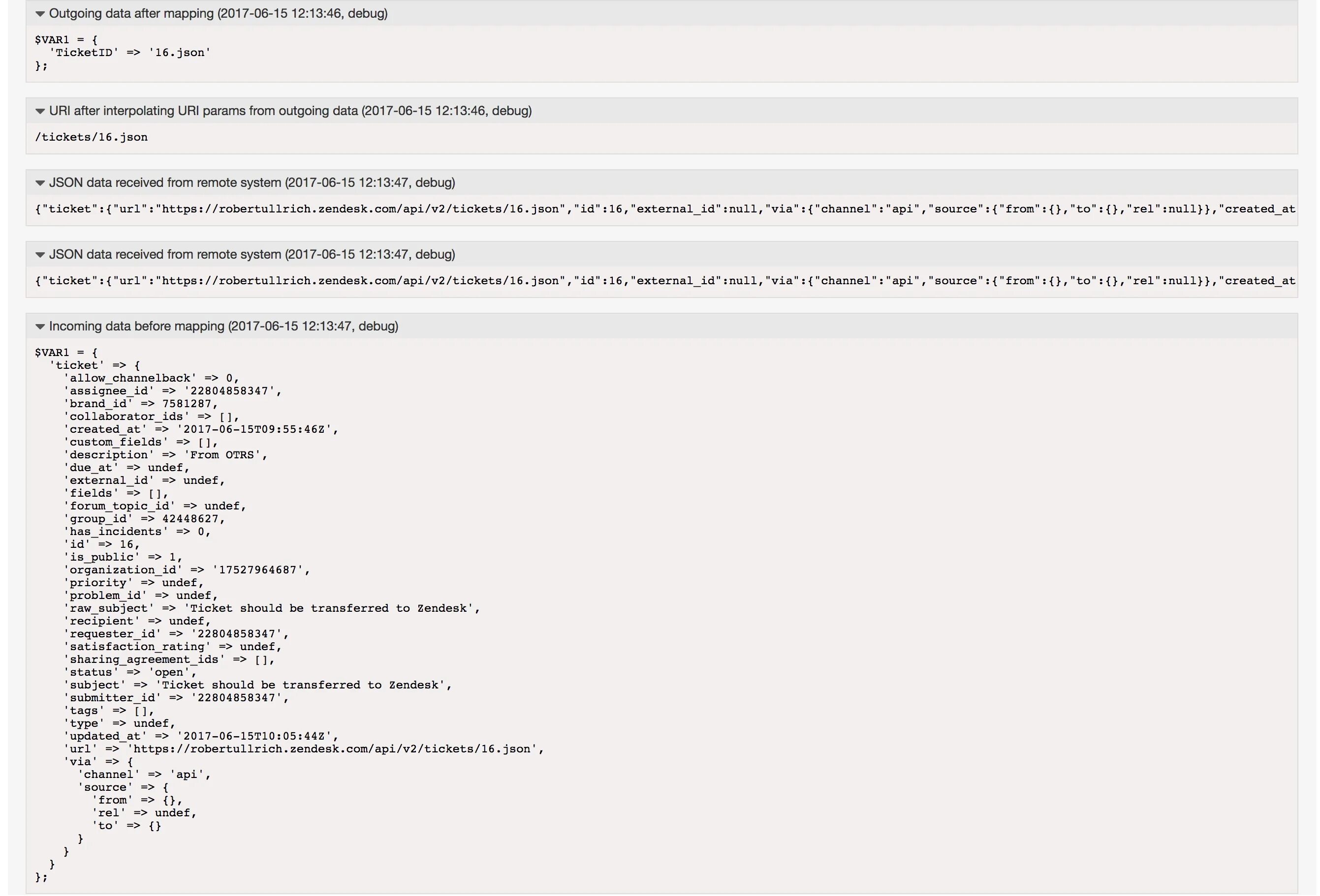 Ticket api. OTRS. Outgoing data. OTRS 8. Redmine API Export.