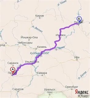 Казань пенза расстояние на машине км