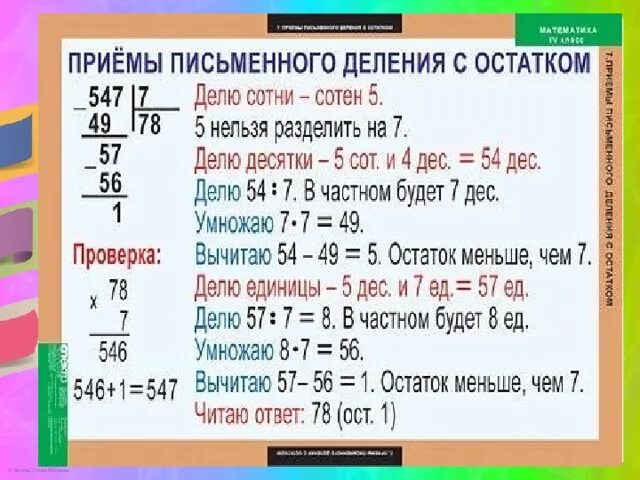 Деление в столбик 3 класс презентация