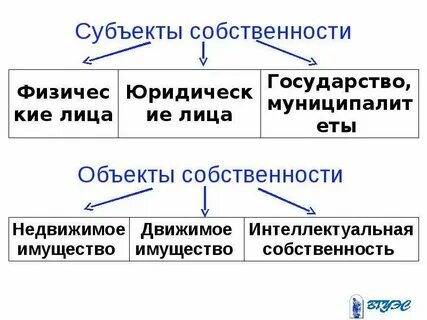 Сущность объекты и субъекты собственности