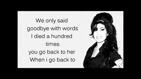 Back to black текст