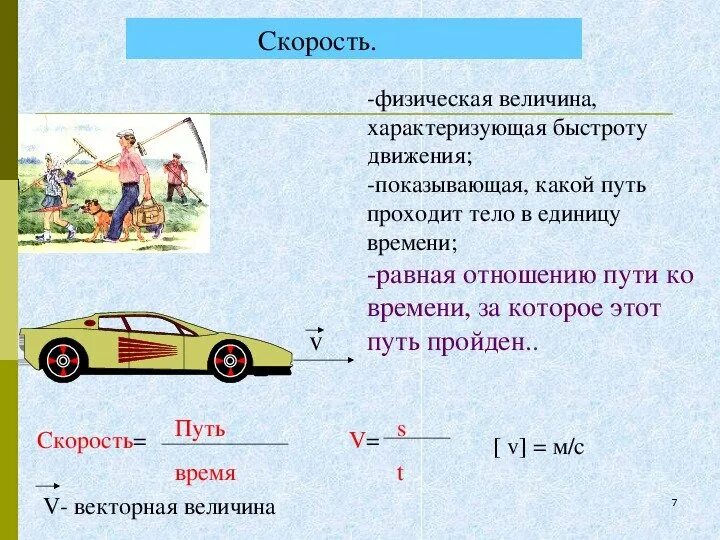 Механическое движение всегда совпадают по направлению. Скорость физическая величина. Скорость физика. Скорость физика определение. Понятие скорости.