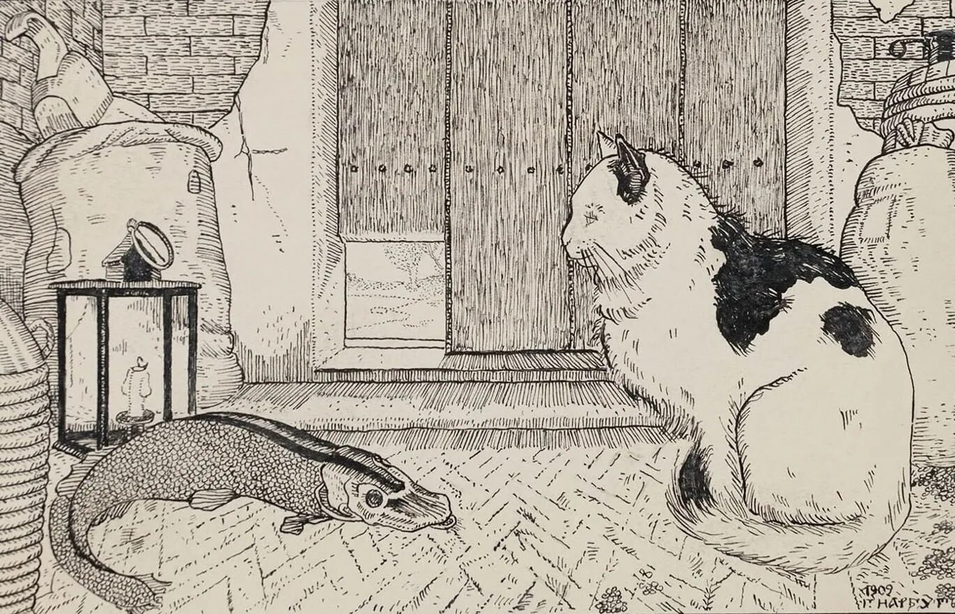 Кот и мыши басня. Георгий нарбут иллюстрации. георгий нарбут. щука и кот.. георгий нарбут иллюстрации к сказкам. басня щука и кот нарбут.