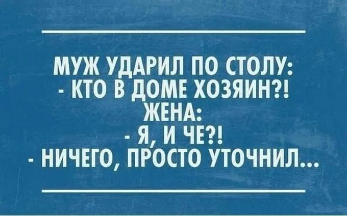 Мужу даю пощечины. Анекдот кто в доме хозяин. Муж хозяин в доме. Кто в доме хозяин шутка. Отборный юмор в картинках.