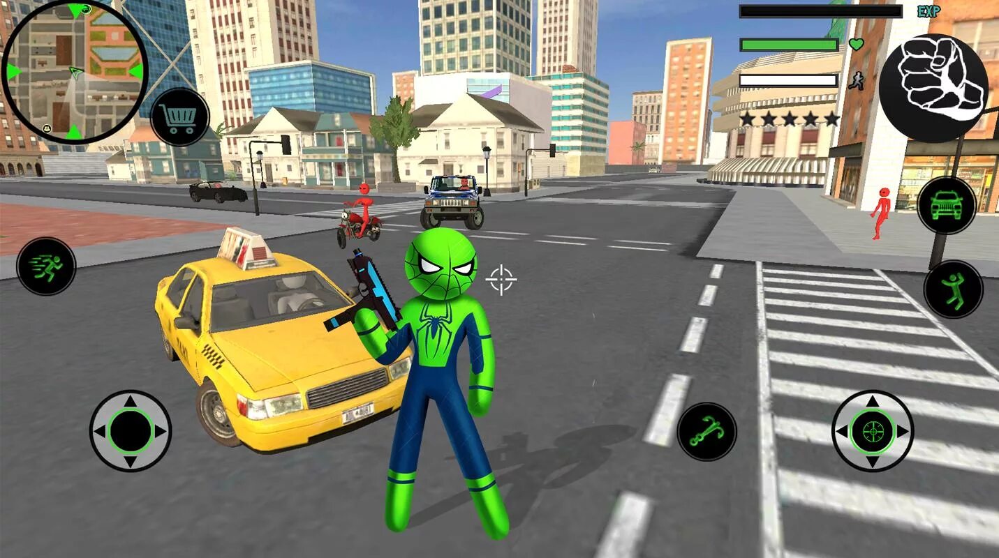 Stickman crime rope