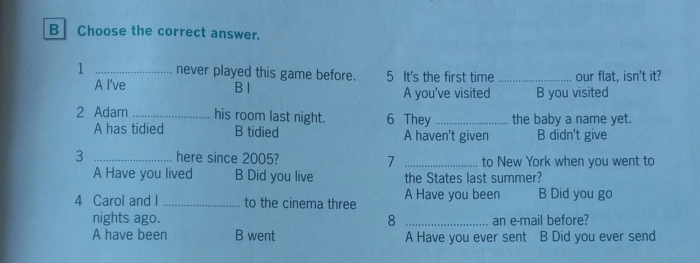 Task 1 choose the correct answer. Choose the correct answer. Срщщыу еру сщккусе фтыцук. ......... Never Played this game before ответы i've. Выберите правильный вариант ответа never Played this game before.