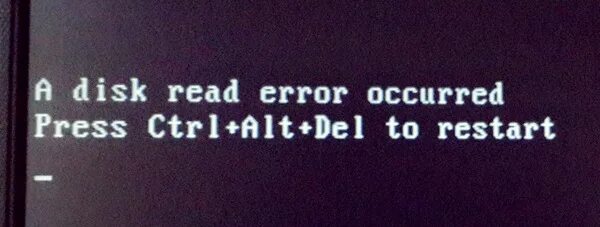 Компьютер a disk read error occurred. Компьютер a disk read error occurred