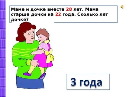 Мама старше дочери в 4 раза