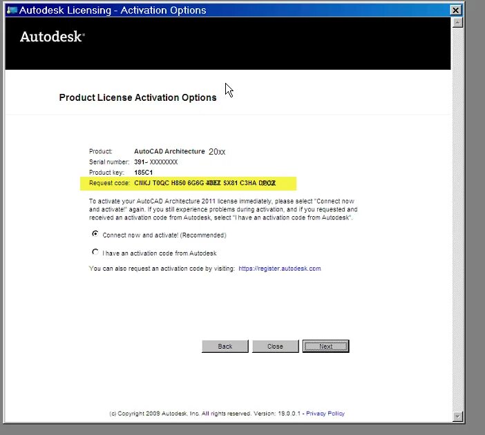 Activation code