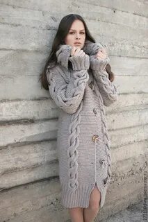 Связать пальто спицами