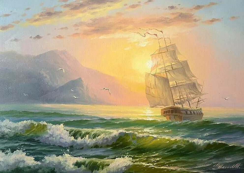 Художник нарисовал деревья море корабли. Художник маринист максим ильин. художник максим ильин картины море. ильин максим картина море. современные художники маринисты максим ильин.