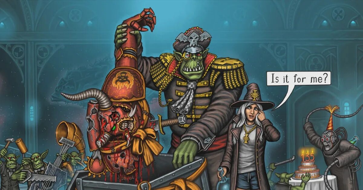 Вархаммер 2020. A20t43c арты по вархаммер. Орки warhammer с днем рождения. День вархаммер. День вархаммер.