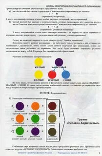 Таблица колористики