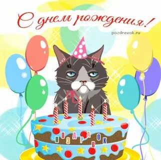 С днем рождения коты гифки