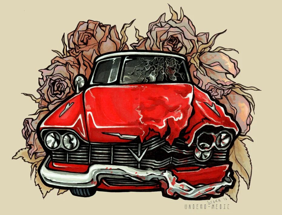 Killing car. Christine машина Art. Christina car Killer Art. Christine the Killer car Arts. Christine car Comics.