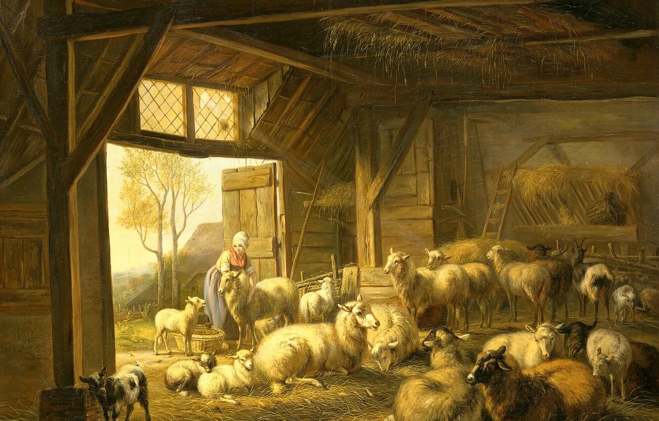 Однажды хлев вместил то. Рубенс хлев. jan van ravenswaay. хлев скота овчарня. картина скотный двор художник ян.