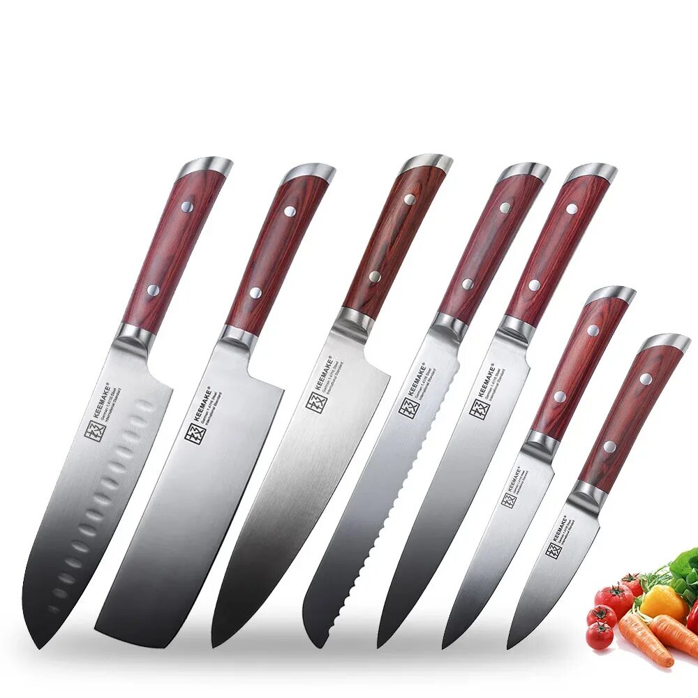 Недорогие кухонные ножи. Kuk-10/8131222 набор кухонных ножей Kukmara. Sunnecko ножи. Kuk-10/8147222 набор кухонных ножей Kukmara. Vinzer 1.14116 x50crmov15 нож поварской.