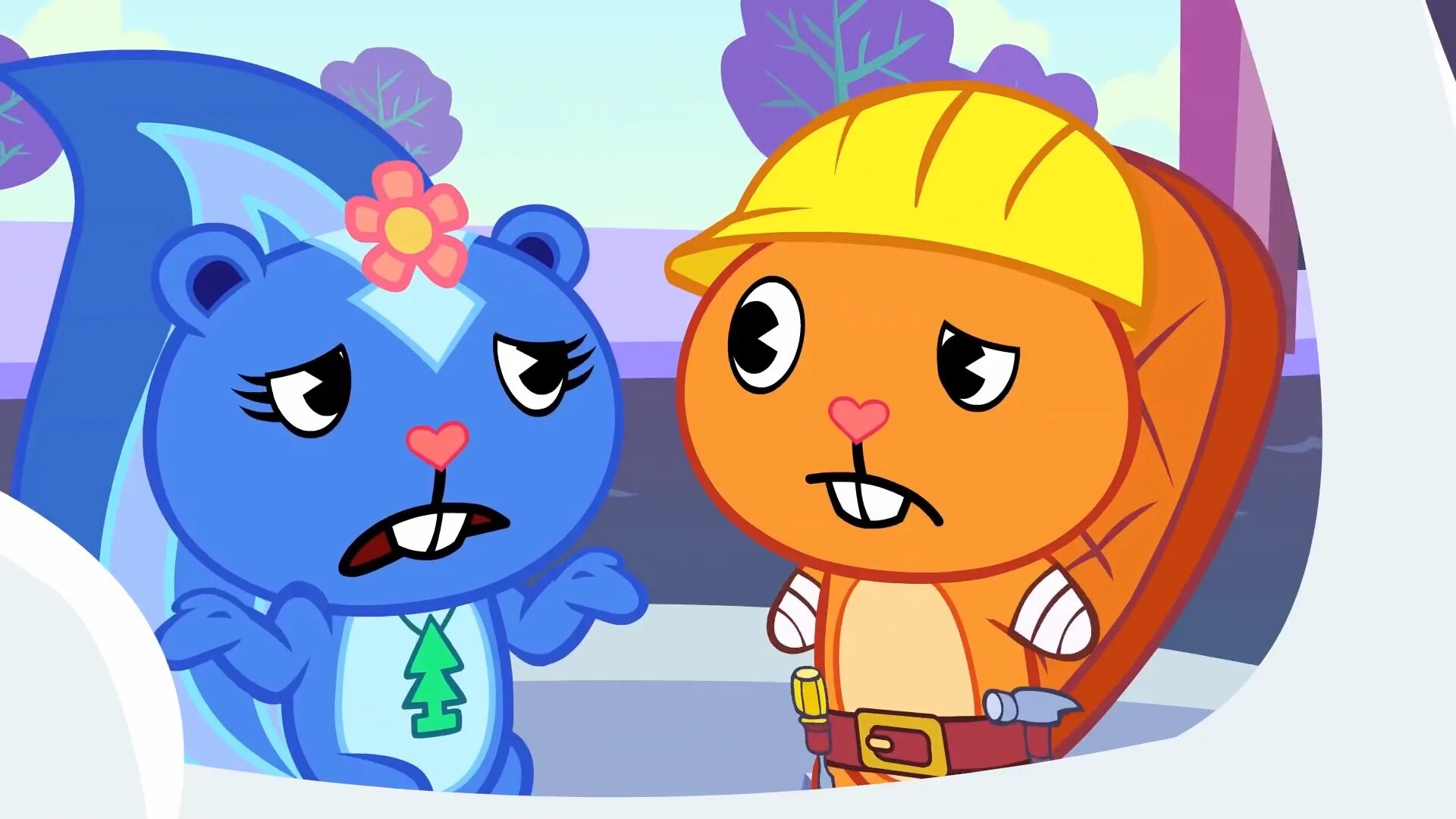 Happy tree friends 2016. Хэнди хтф. Happy Tree friends Handy and Petunia. Happy Tree friends Хэнди. Хэппи три френдс петуния.