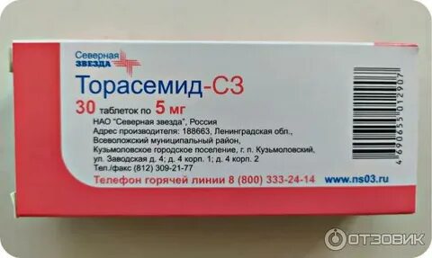 Мочегонные таблетки торасемид инструкция