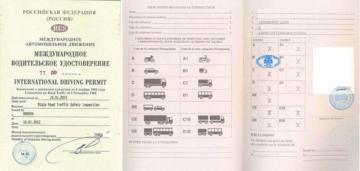 Выдача международных прав