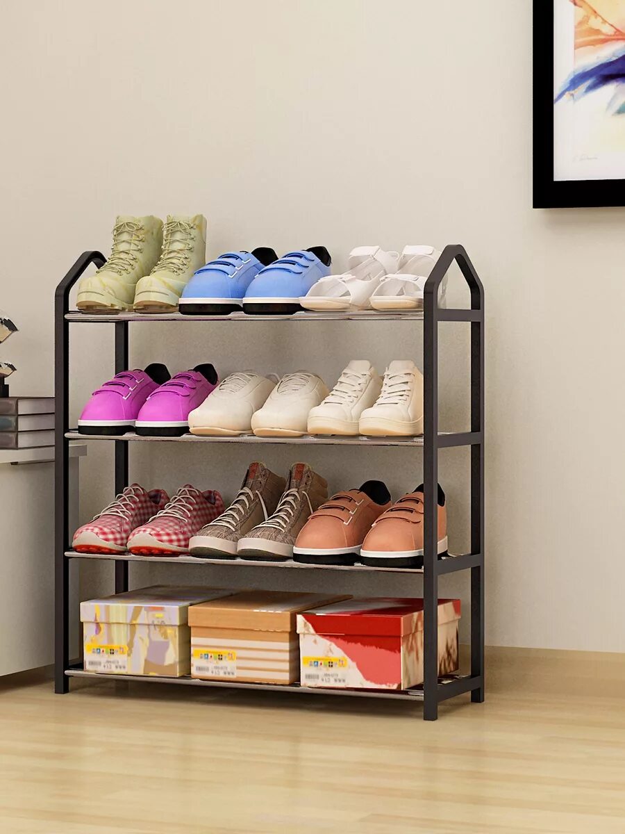 Полка для обуви 4 Tier Shoe Rack. Обувница с чехлом закрытая 90х60х35 cм цвет серый. Полка для обуви на 12 пар 4tier Shoe Rack. Полка для обуви Сафир РП-511. Подставка для обуви пластиковая