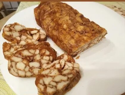 Мраморный рулет из курицы с желатином