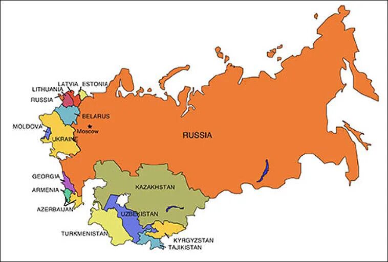 Карта СНГ. Карта стран СНГ И России. Страны СНГ на карте.