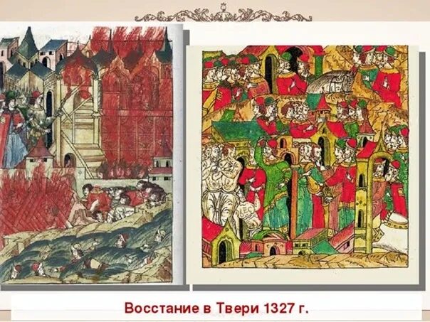 Подавление иваном калитой восстание в 1327. Антиордынское восстание в твери 1327. восстание в твери 1327 чолхан. подавление восстания в твери 1327. восстание в твери 1327 миниатюра.
