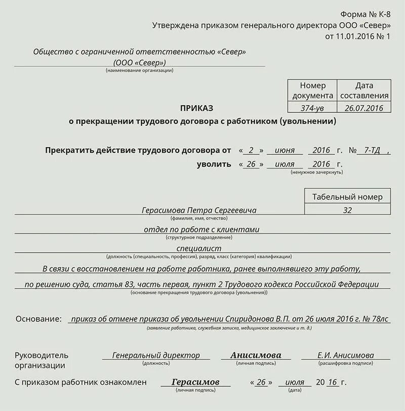 Работа в день увольнения по собственному желанию. Бланк приказа распоряжение об увольнении работника образец. Приказ об увольнении сотрудника образец. Пример приказа о увольнении работника. Пример приказа об увольнении работника по собственному желанию.