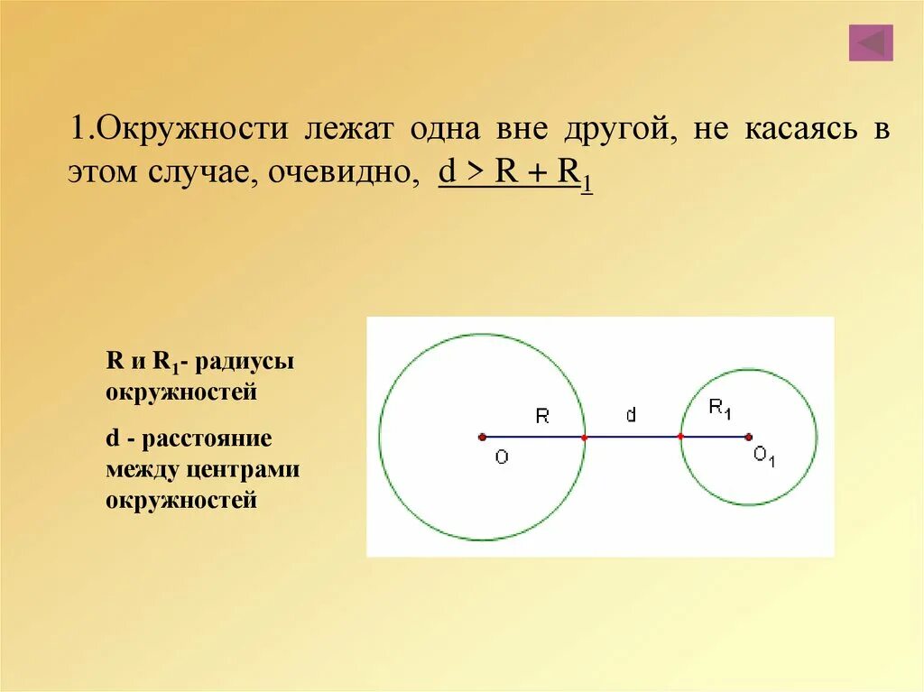 Точка касания окружностей лежит на прямой