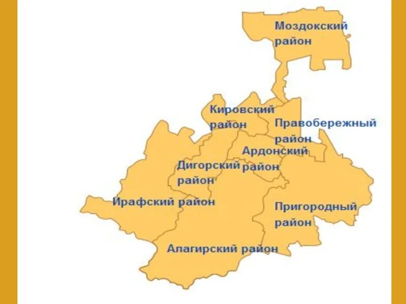 Карта РСО-Алания. Географическое положение Северной Осетии Алании. Карта Республики Северная Осетия Алания. Районы РСО Алания.