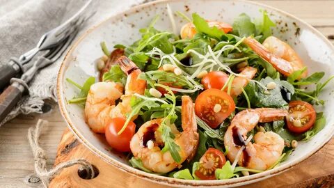 Руккола с морепродуктами