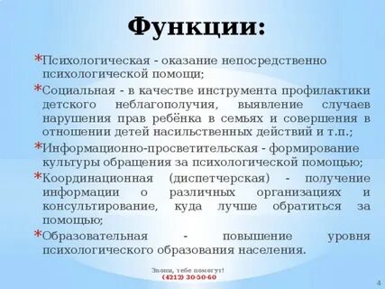 Функции психолога
