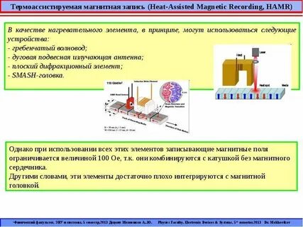 В каком устройстве используется магнитный принцип записи