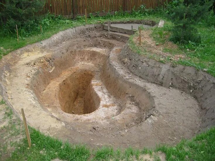 Как копать пруд. Котлован для пруда. котлован для пруда на даче. дачный пруд. копка пруда на участке.