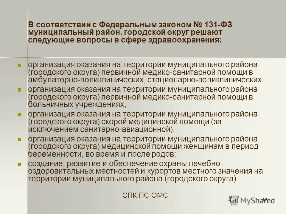 Полномочия органов фз 131