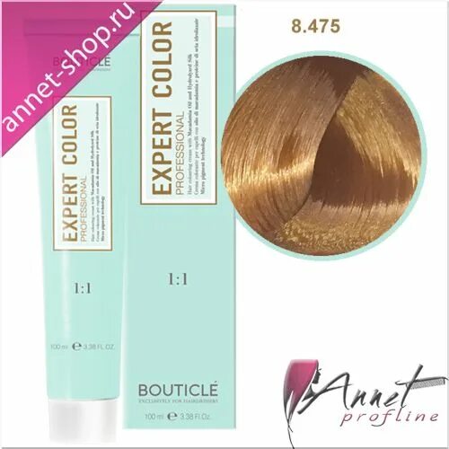 Краска для волос bouticle купить. Bouticle Expert Color перманентный крем-краситель для волос. Бутикле 8.475. Краситель для волос - Bouticle Expert Color 100 мл. Краска Bouticle 8.475.