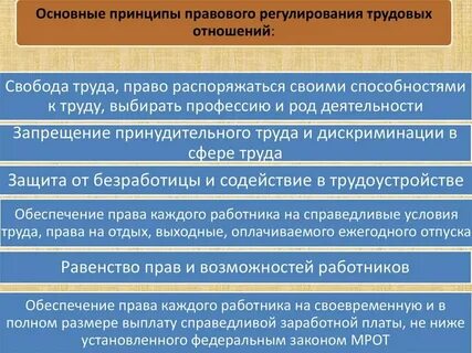 Основополагающим принципам в сфере труда