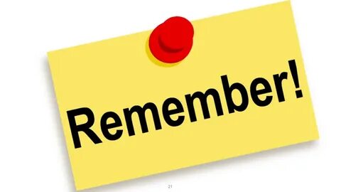 But remember