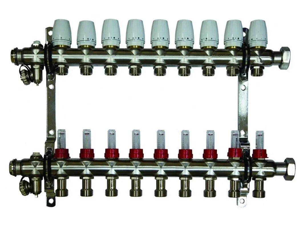 Коллектор описание. FHF-F Set Коллекторная группа c расходомерами 1"х 3/4" Ek, 4 вых., Danfoss. Коллекторная группа с расходомерами 3 контура. Расходомер для коллектора Millennium. Коллектор отопления Millennium.