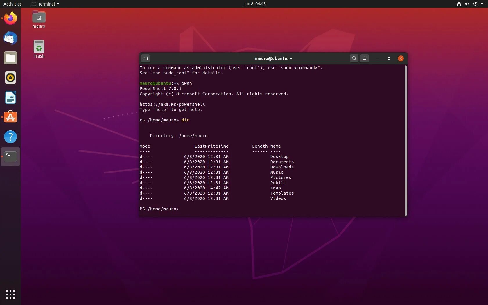 Powershell 7.4. Powershell linux. powershell 7. ubuntu powershell.