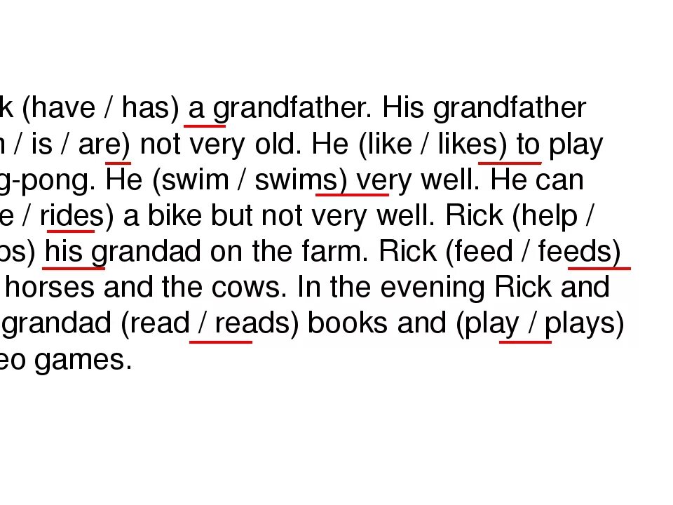 Mary speak french well. Has his. My brother have или has House. My dad and i have или has. Peter has или have a grandfather.
