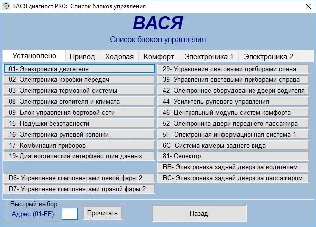 Кодировки пассат б5. Кодировки пассат б5