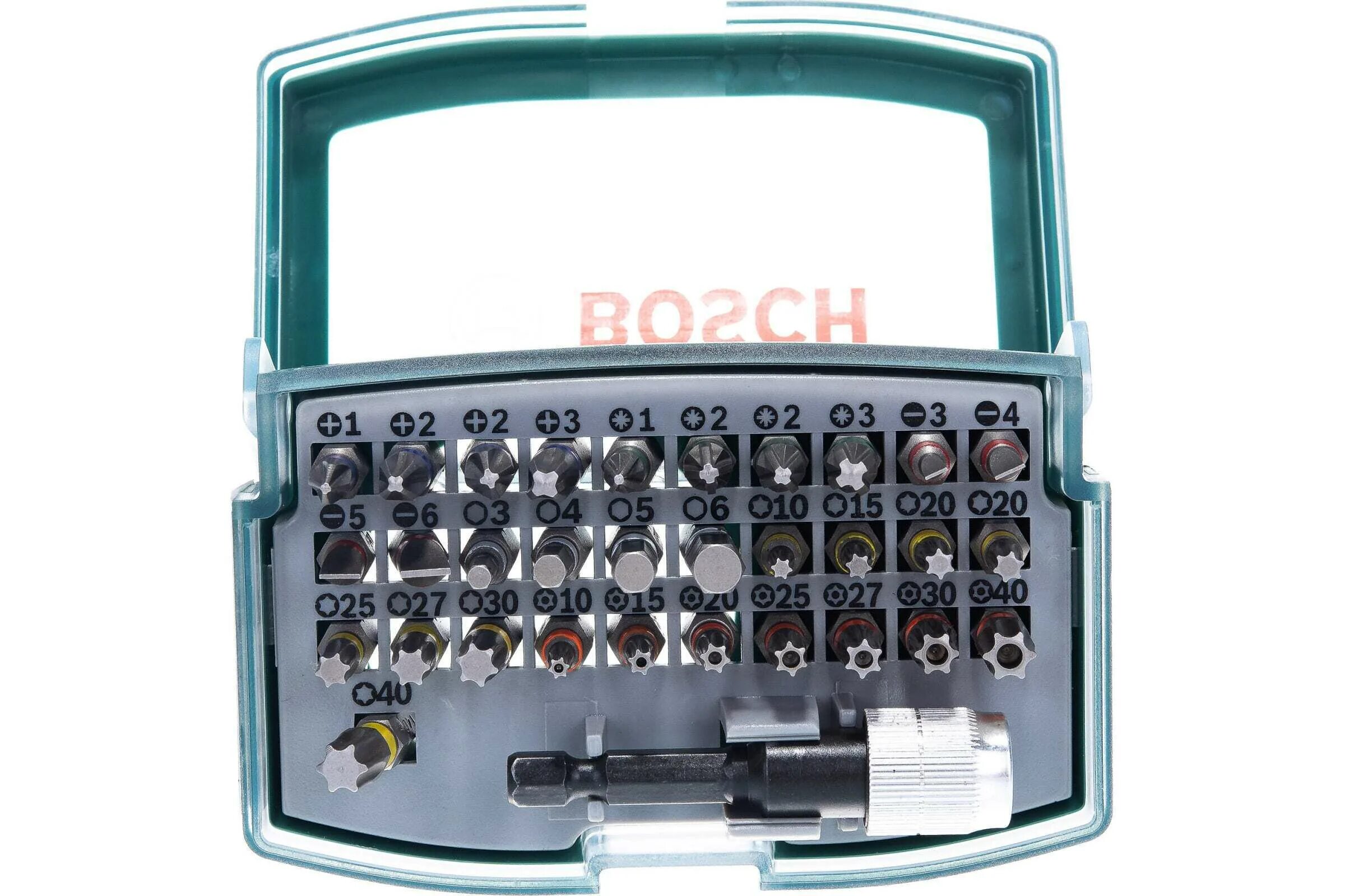 Набор бит 32 предмета с цветовой маркировкой Бита Bosch Набор битBosch COLORED купить по низким ценам в интернет-магазине O